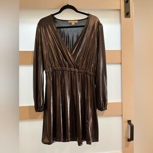 MICHAEL KORS Metallic Black Dress